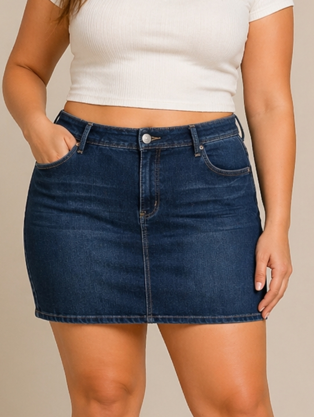 Earl Jeans Denim Mini Skirt Dark Wash Women’s Size 12 Y2K Stretch Streetwear